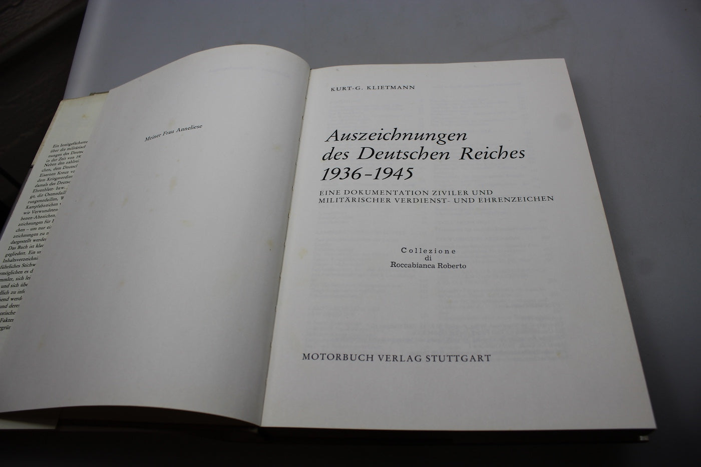 "Auszeichnungen des Deutschen Reiches 1936/45" K.G. Klietmann 1999
