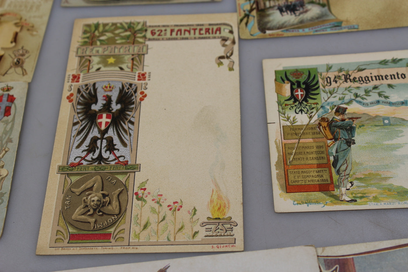Cartoline postali Reggimenti Fanteria WW1