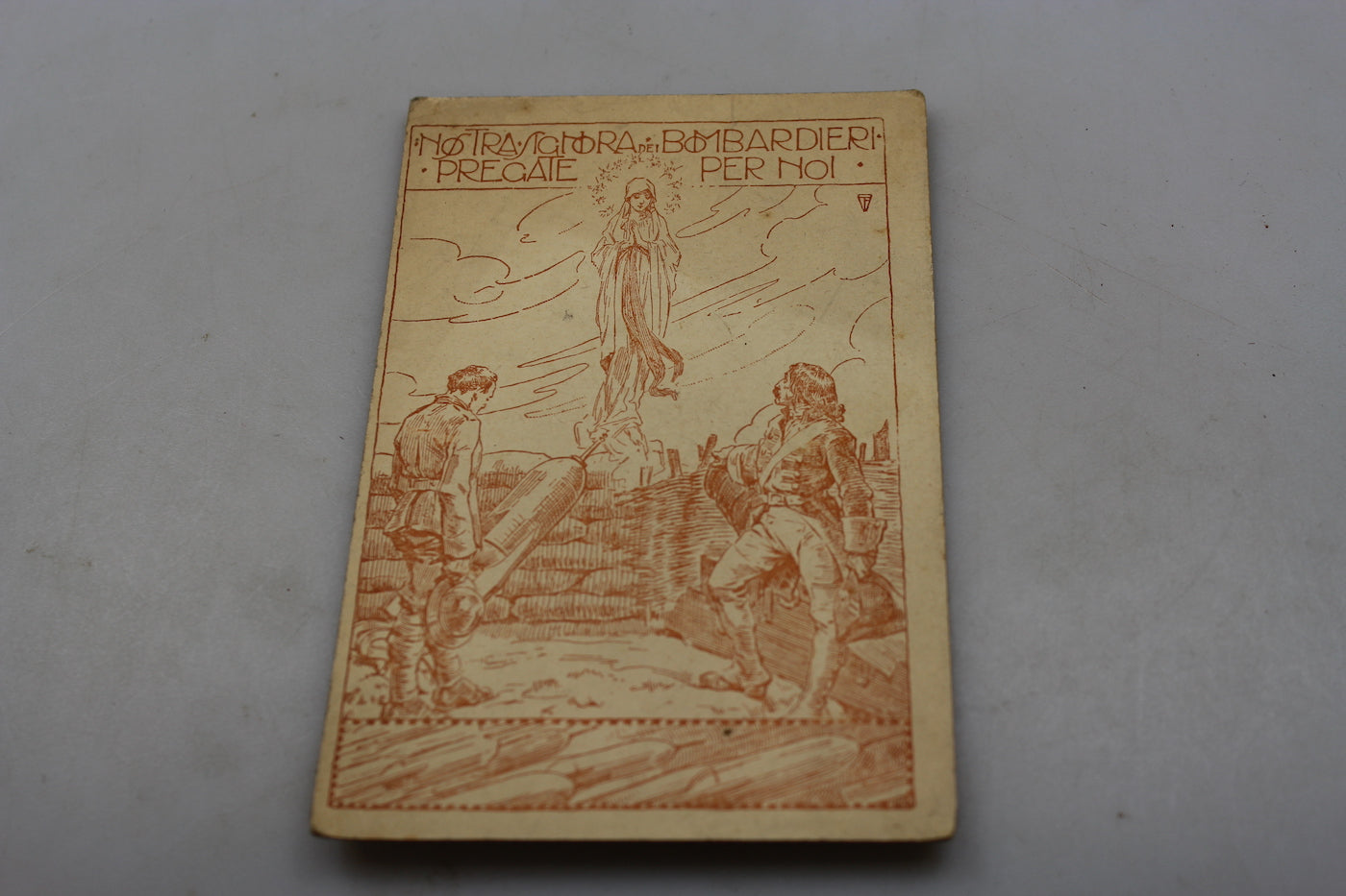 Cartolina postale "Nostra Signora dei Bombardieri" WW 1