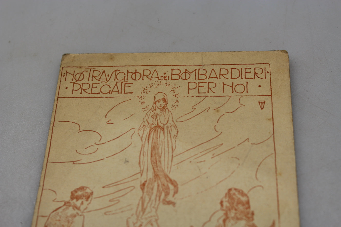 Cartolina postale "Nostra Signora dei Bombardieri" WW 1