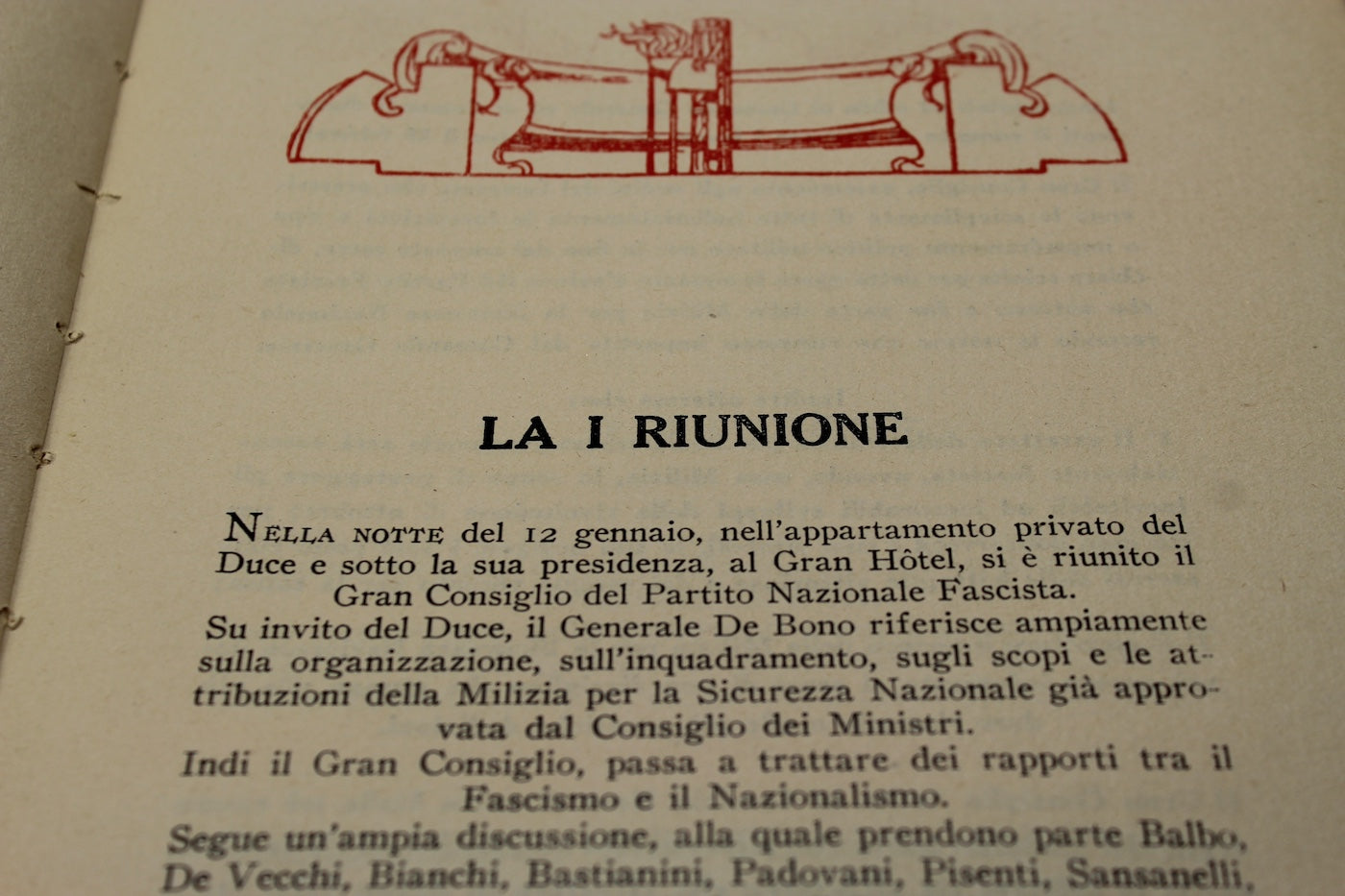 "Il Gran Consiglio nei primi 5 anni di Era Fascista" -PNF