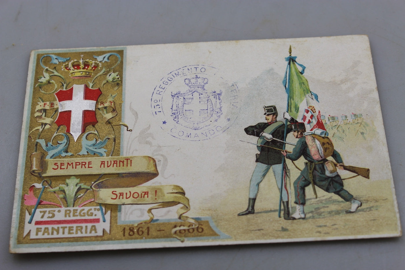 Cartolina postale 75° Reggimento Fanteria "Napoli"