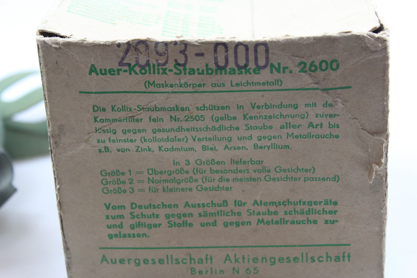 Maschera antigas "ufficio" WW2