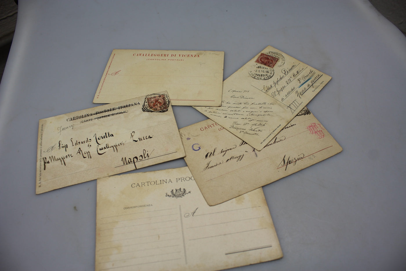 #5 cartoline postali militari Italiane primi 900'