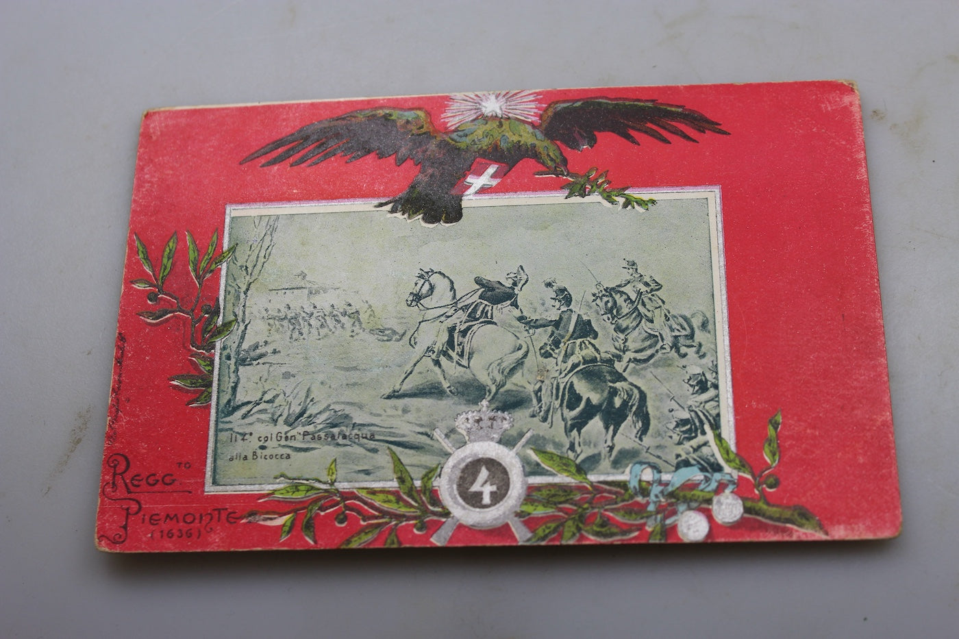 Cartolina postale 4° Reggimento Fanteria "Brigata Piemonte"