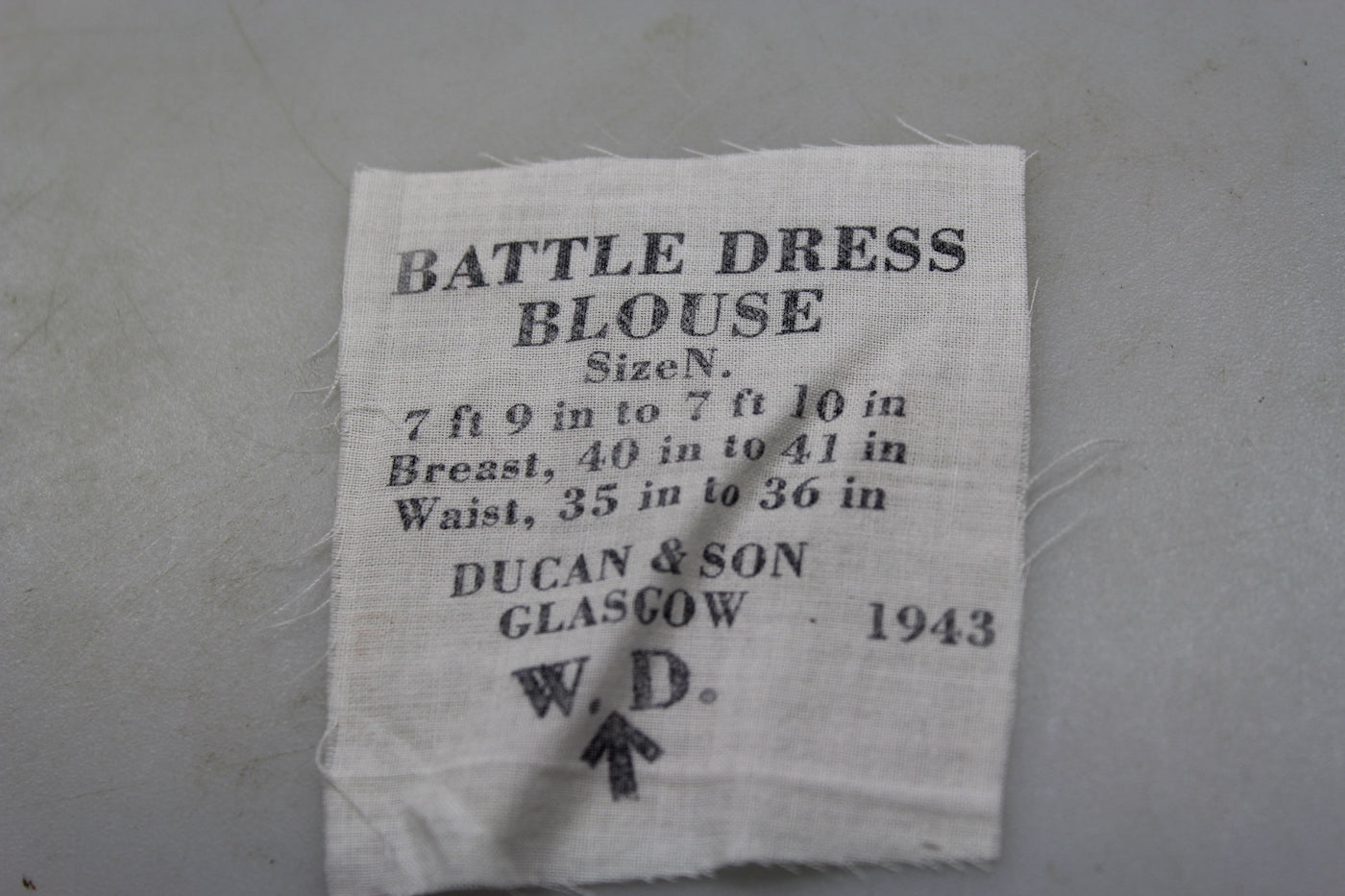 Replica etichetta Battledress WW2