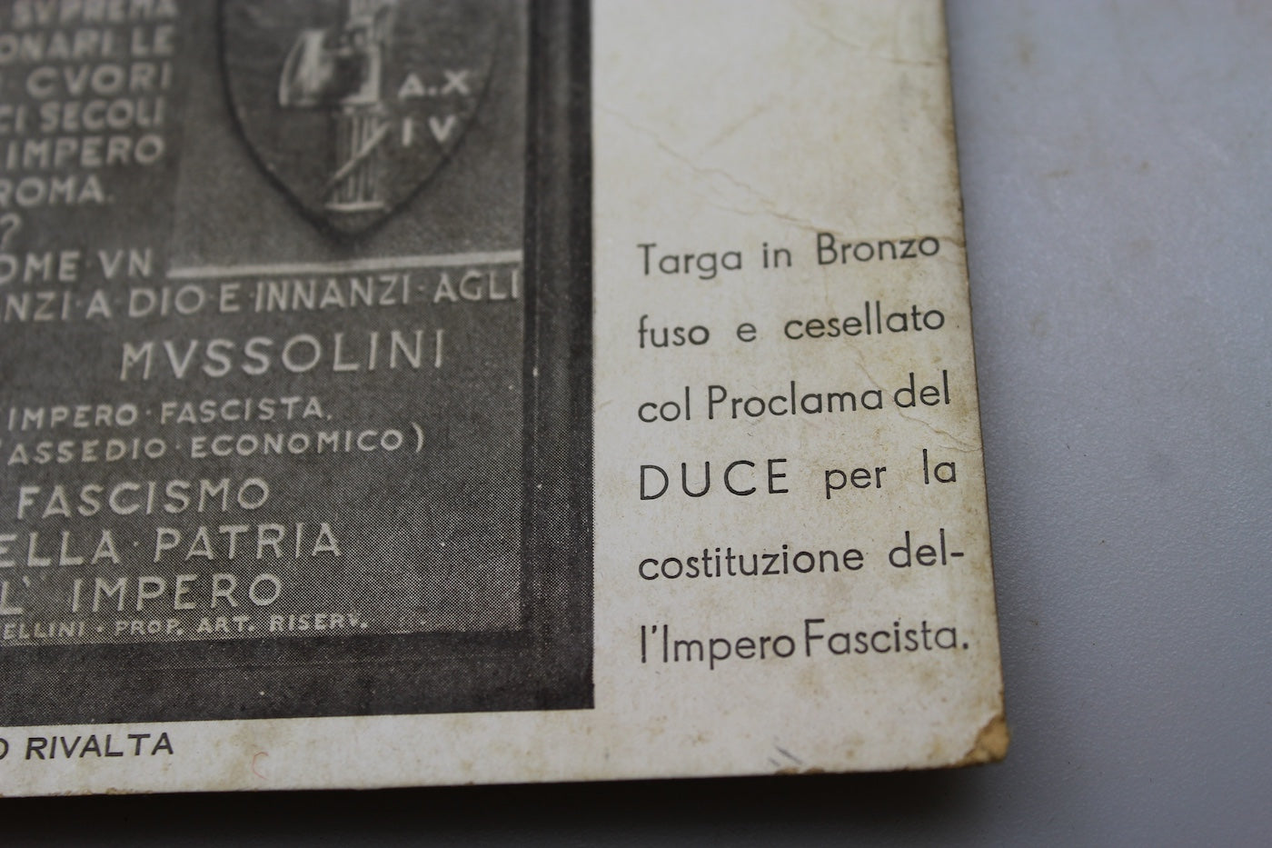 Cartolina postale "Targa Dux"