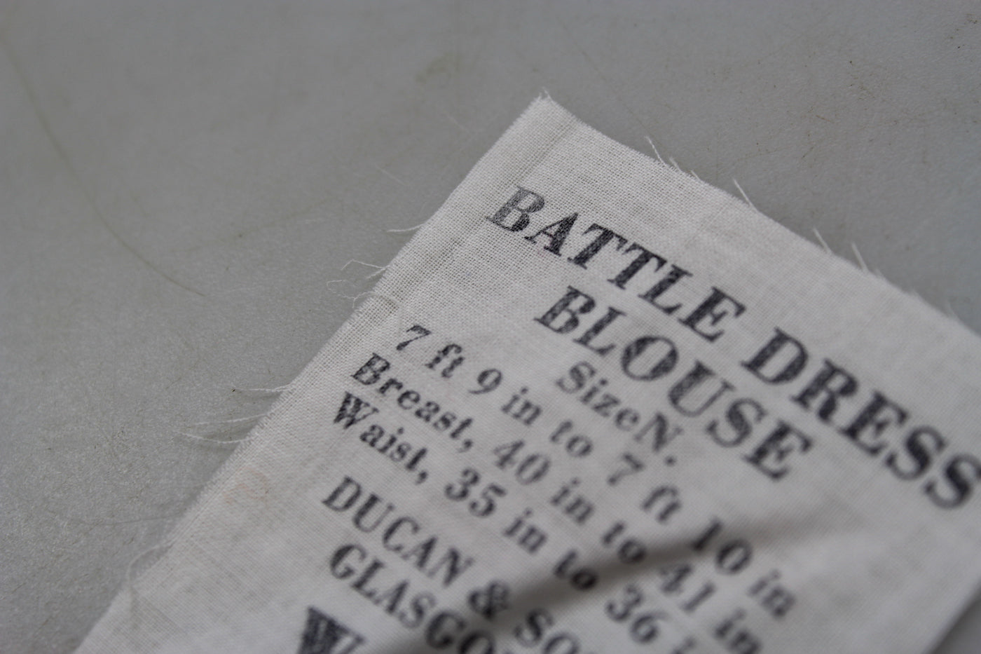 Replica etichetta Battledress WW2