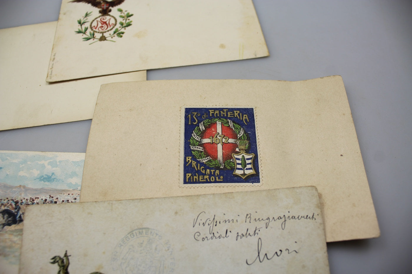 #5 cartoline postali militari Italiane primi 900'