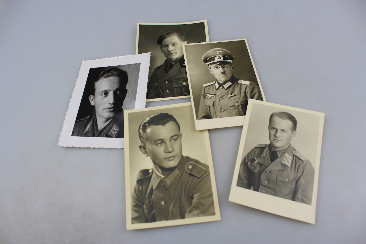 # 5 foto tessera soldati Wehrmacht WW2