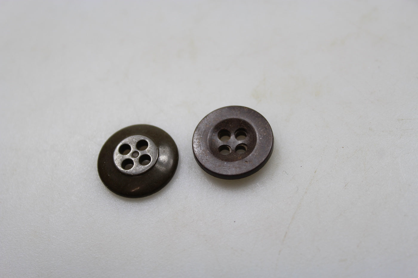 #9 bottoni bakelite marrone 15mm WH WW2