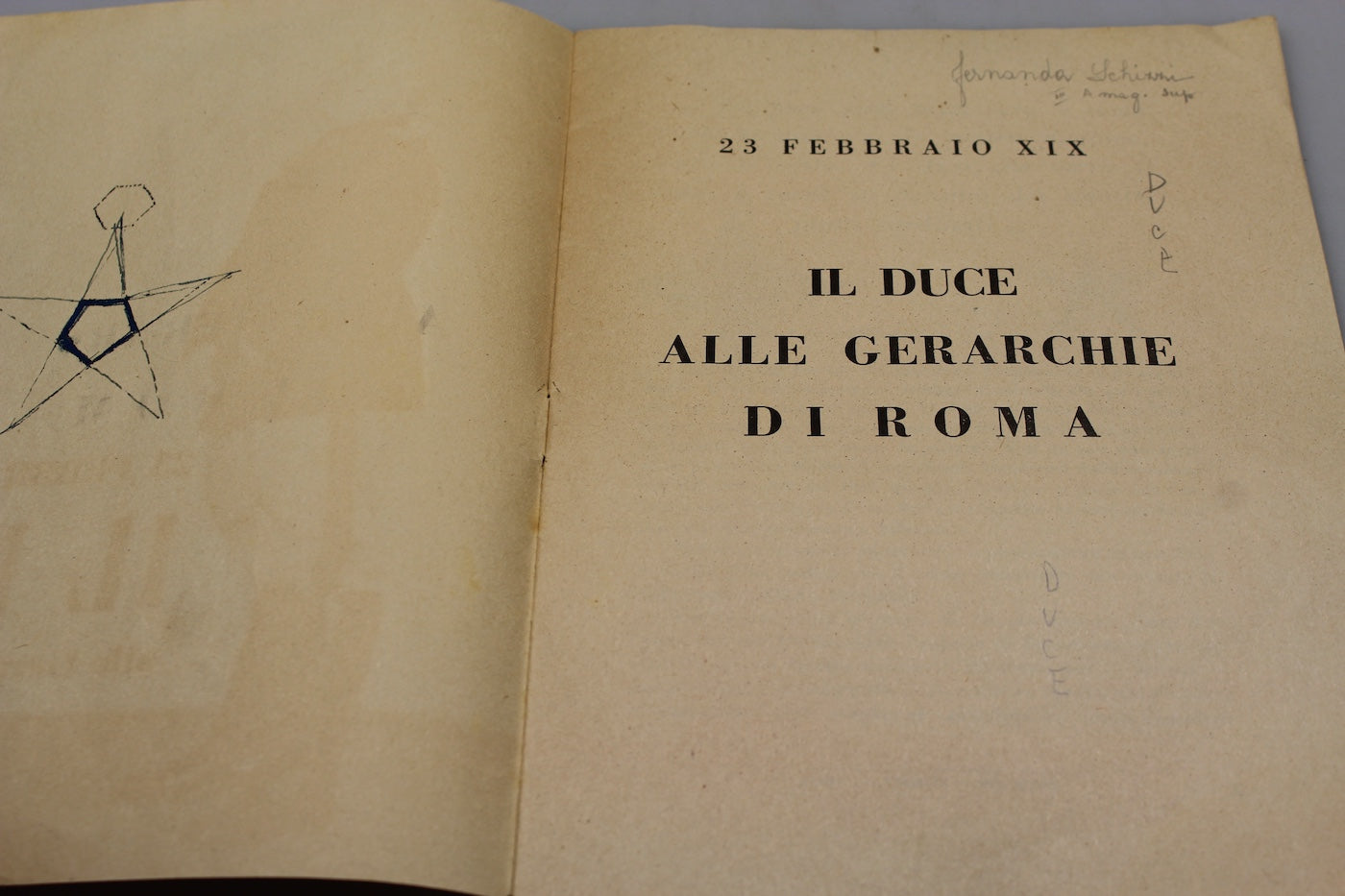 23 Febbraio anno XIX - "Il Duce alle Gerarchie di Roma"
