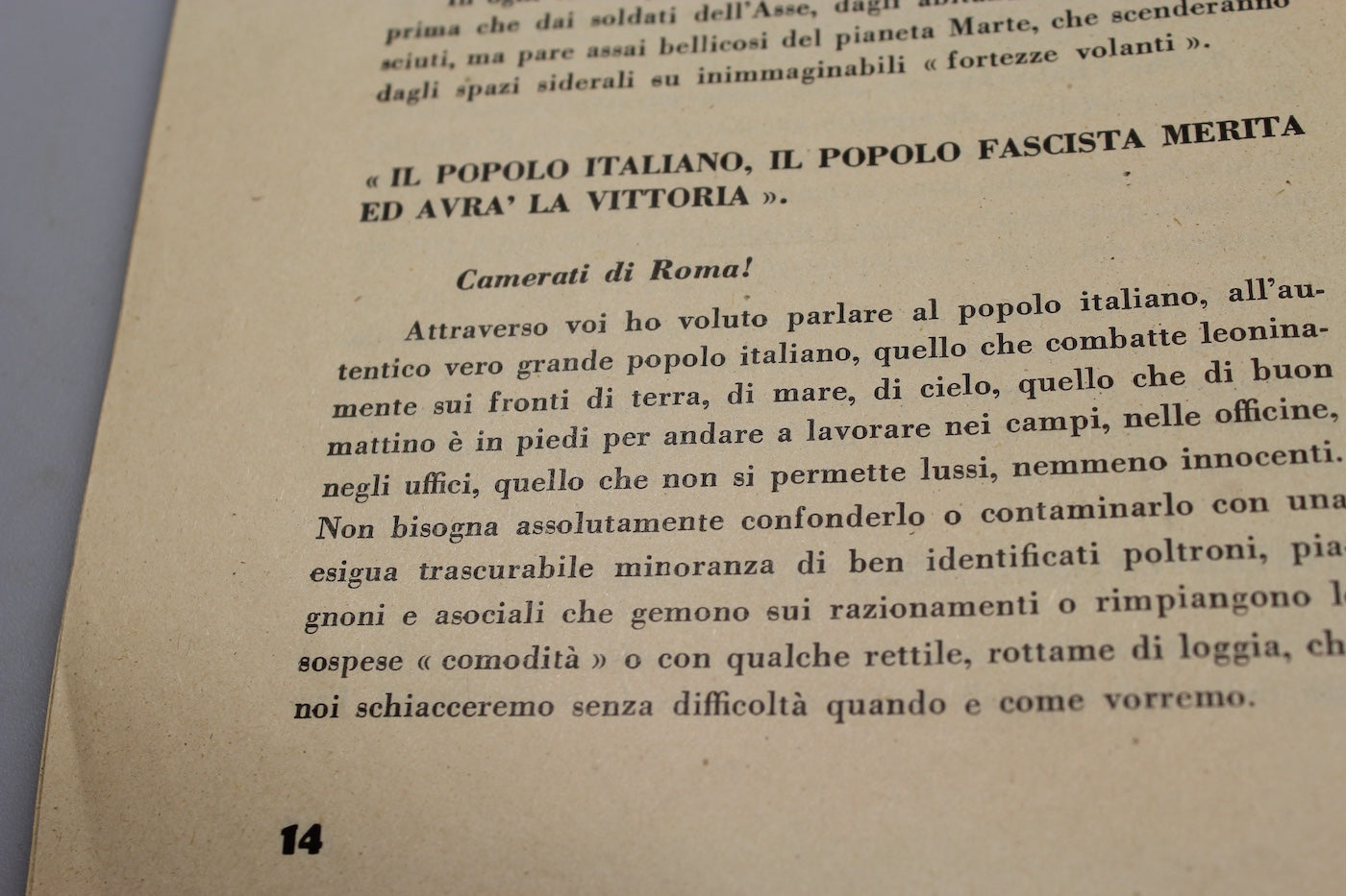 23 Febbraio anno XIX - "Il Duce alle Gerarchie di Roma"