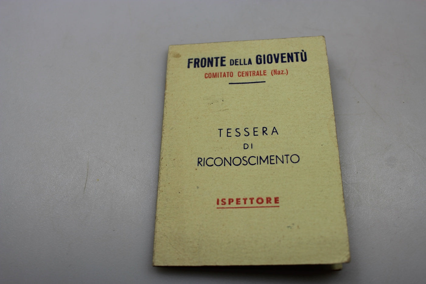 Tessera PCI - Fronte della Gioventù 1945
