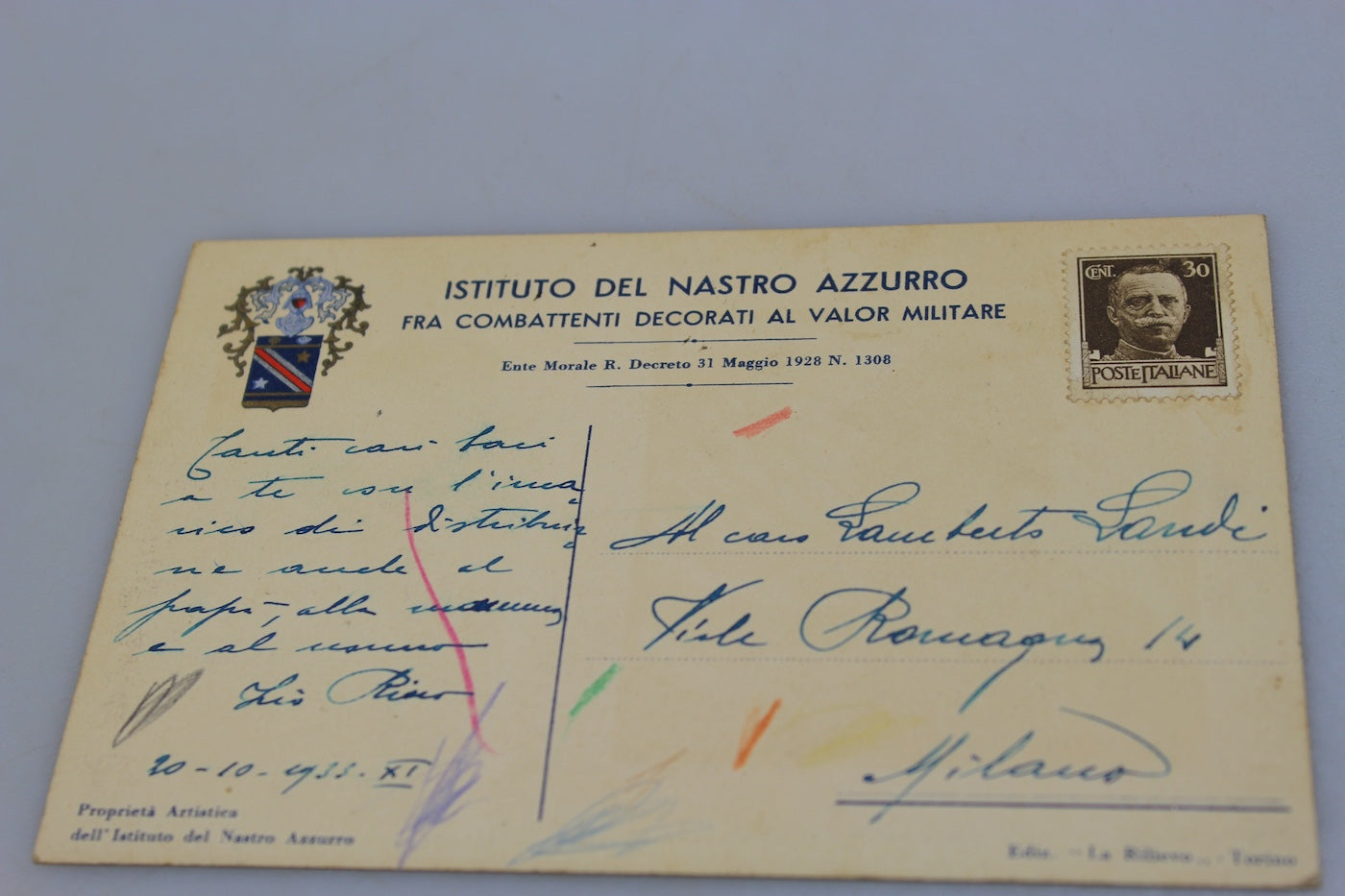 Cartolina postale "Nastro Azzurro"