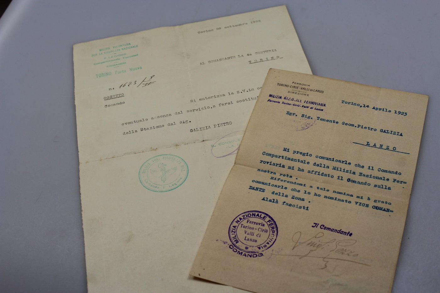 Documenti MVSN - Ferroviaria