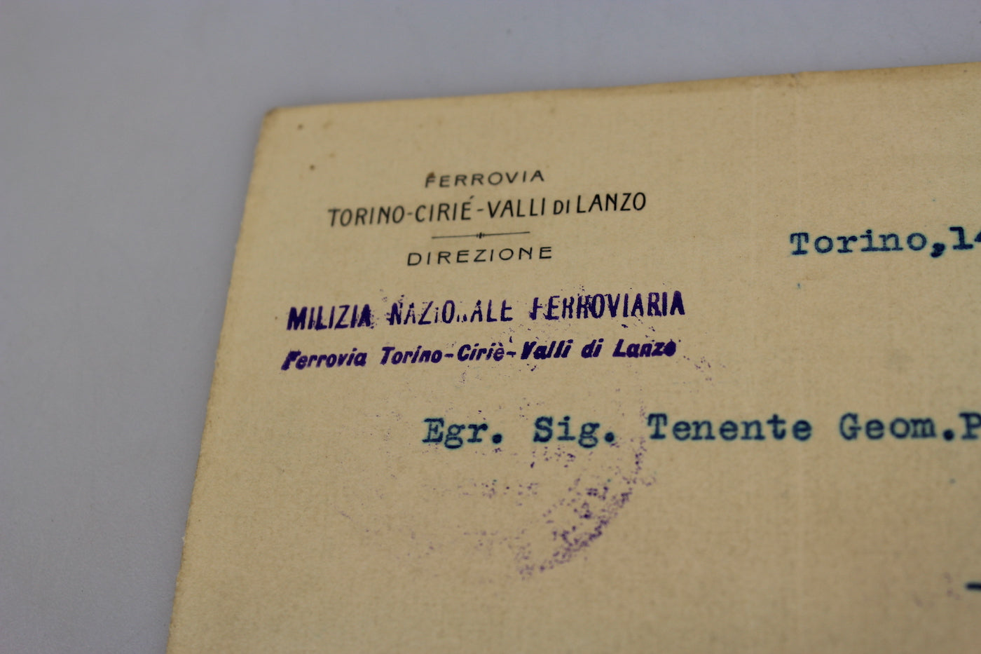Documenti MVSN - Ferroviaria