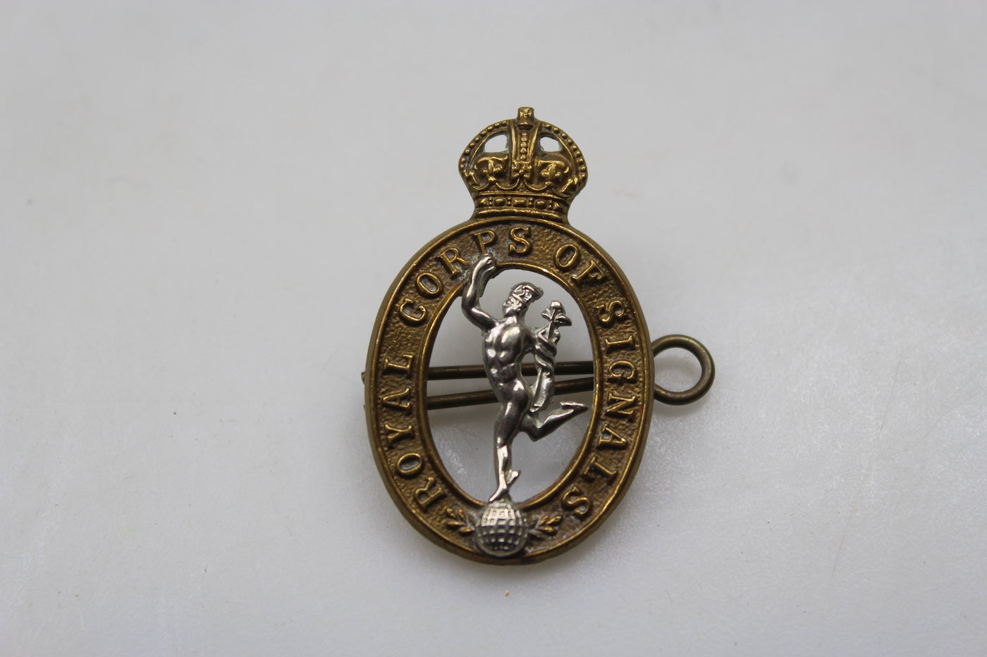 Fregio basco Royal Corps of Signals Inglese WW2