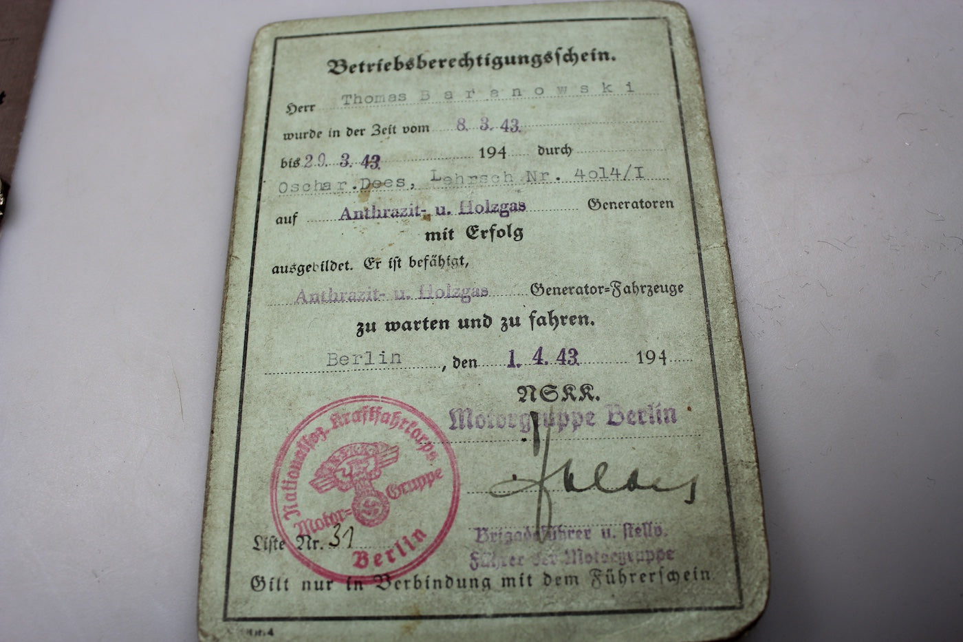 Doppia patente di guida +pin NSKK