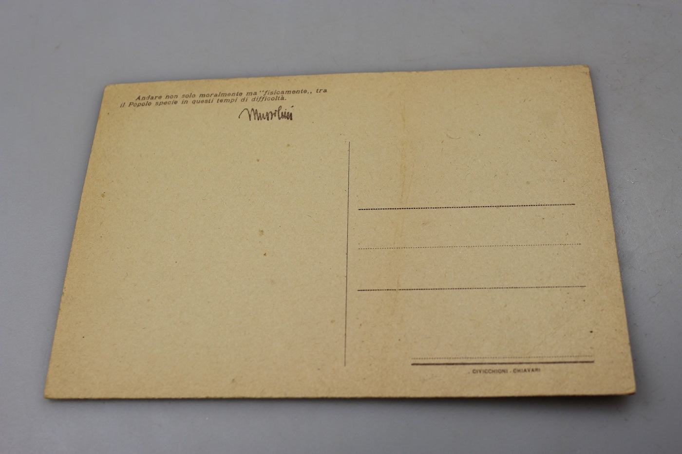 Cartolina postale Benito Mussolini
