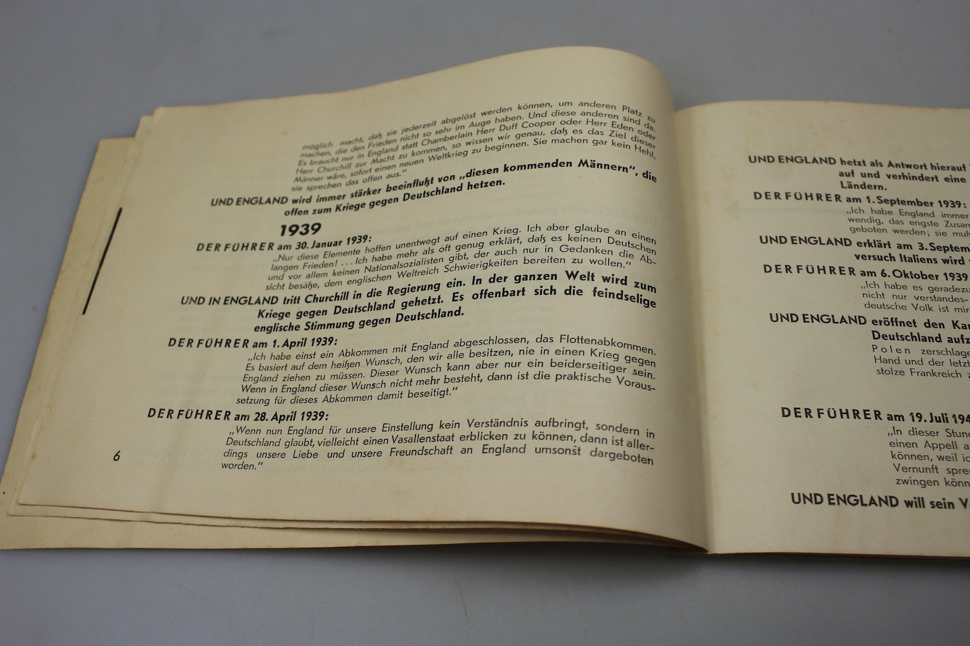 "Plutokratie England" 1939/40 - Brochure propaganda Tedesca anti Inglese WW2