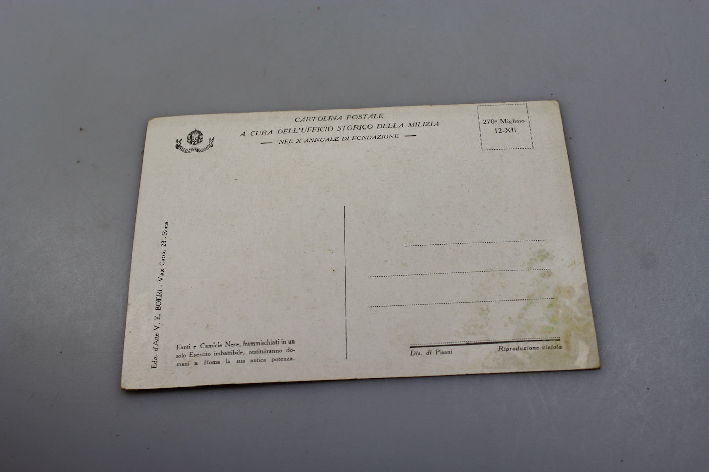 Cartolina postale MVSN