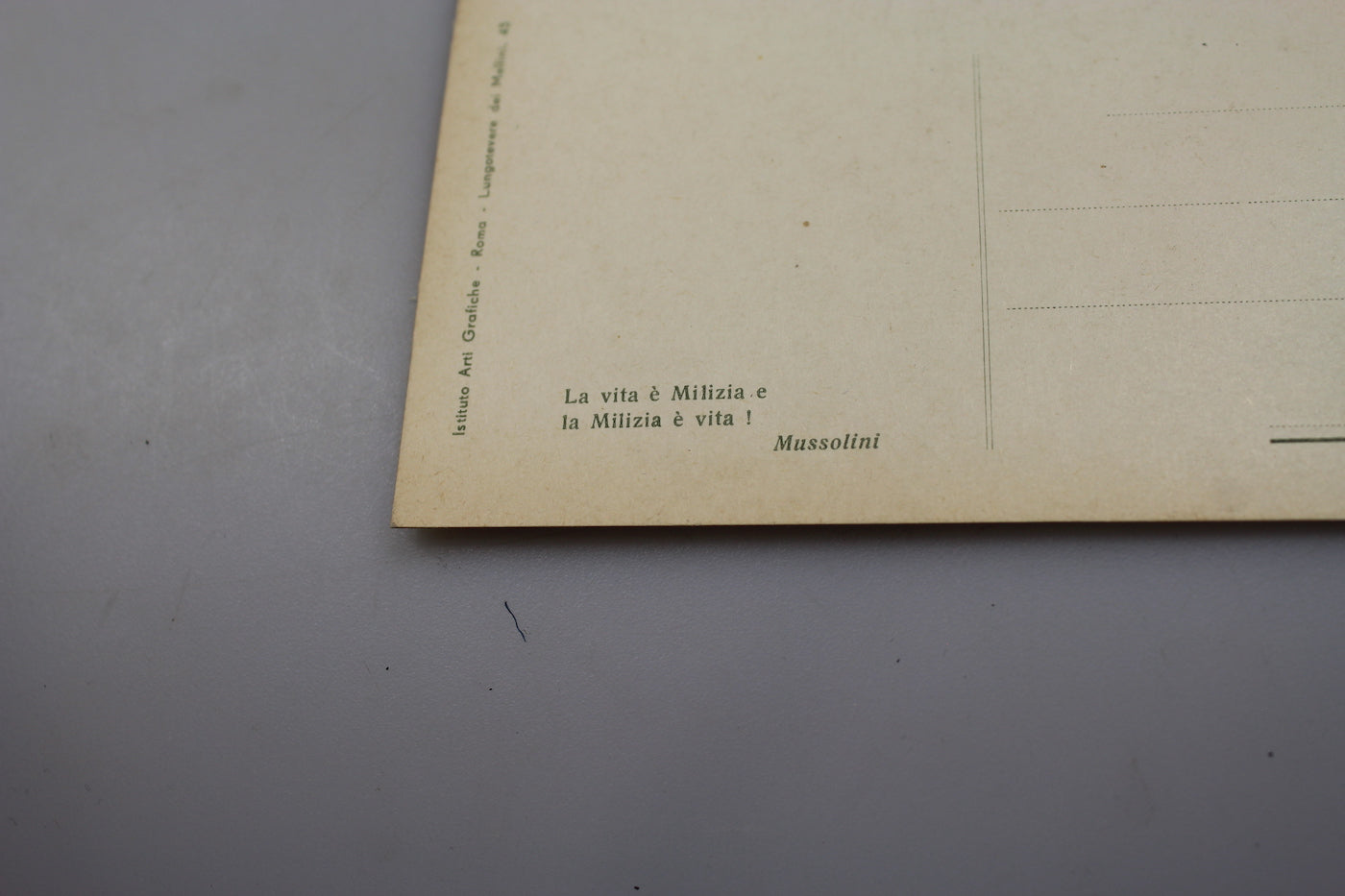 Cartolina postale discorso Duce
