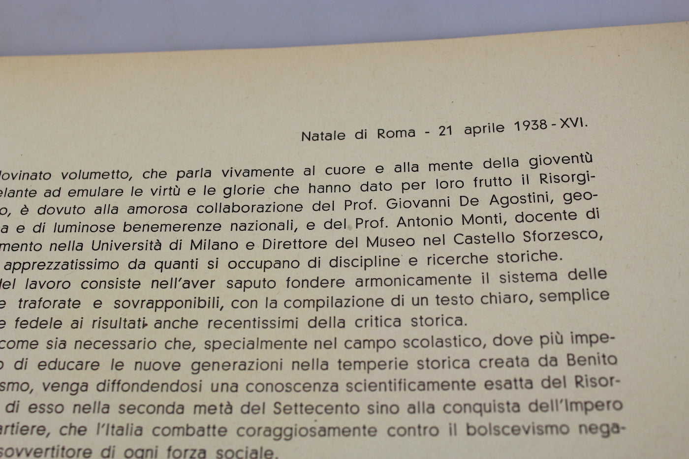 "Dal Risorgimento all'Impero"" Atlantino Storico" 1930