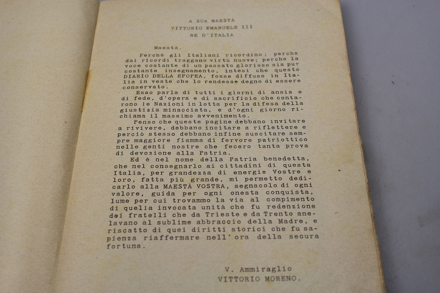 "Epopea della Prima Guerra Mondiale" diario 1914/18