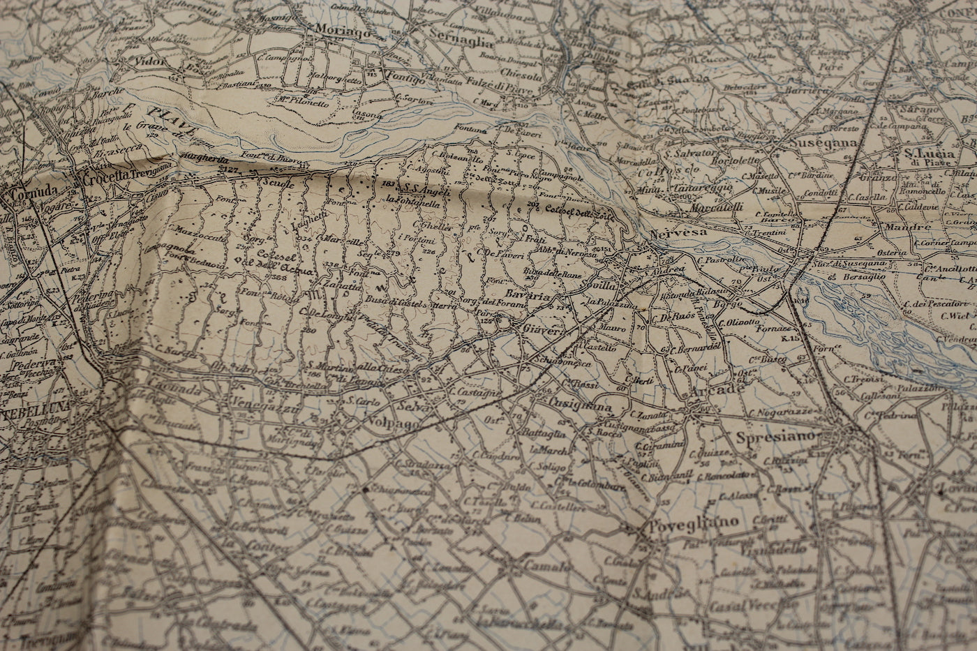 Carta area di Conegliano 1918