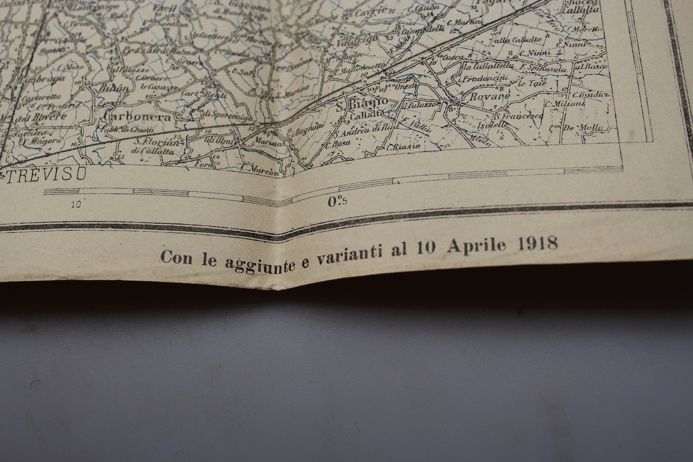 Carta area di Conegliano 1918