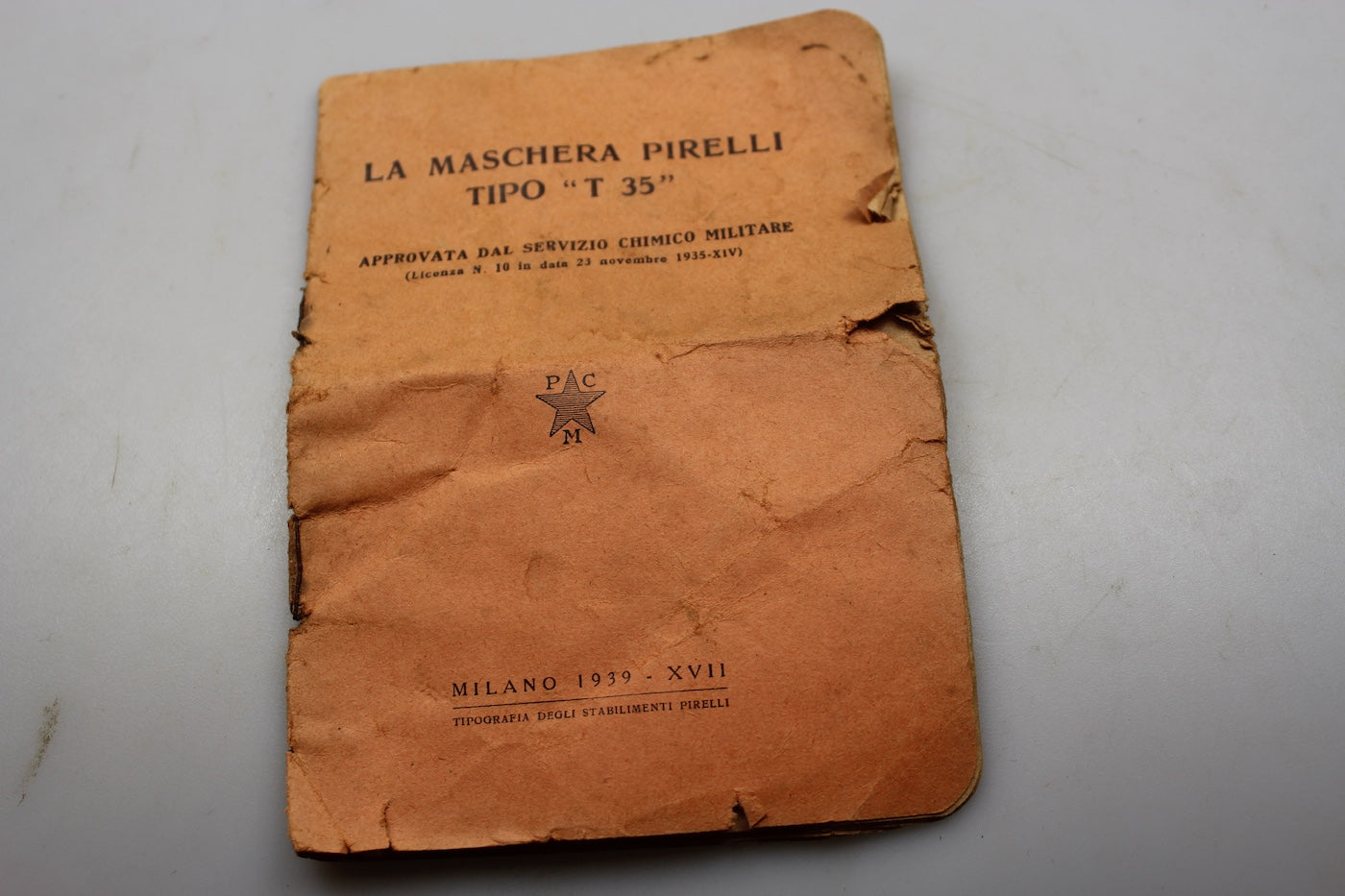 Manuale maschera antigas T.35
