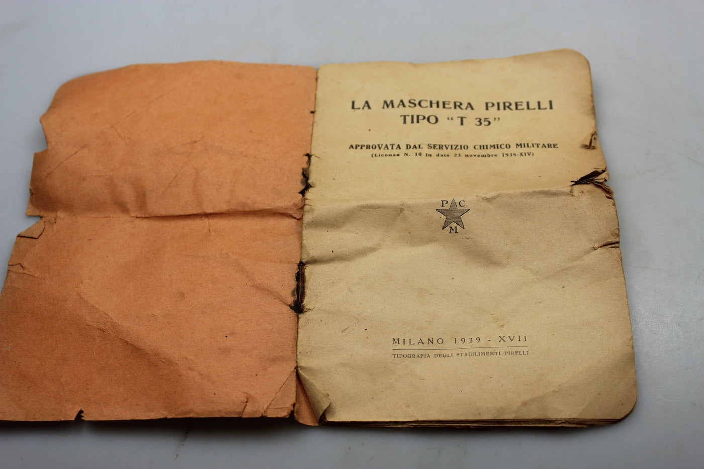 Manuale maschera antigas T.35