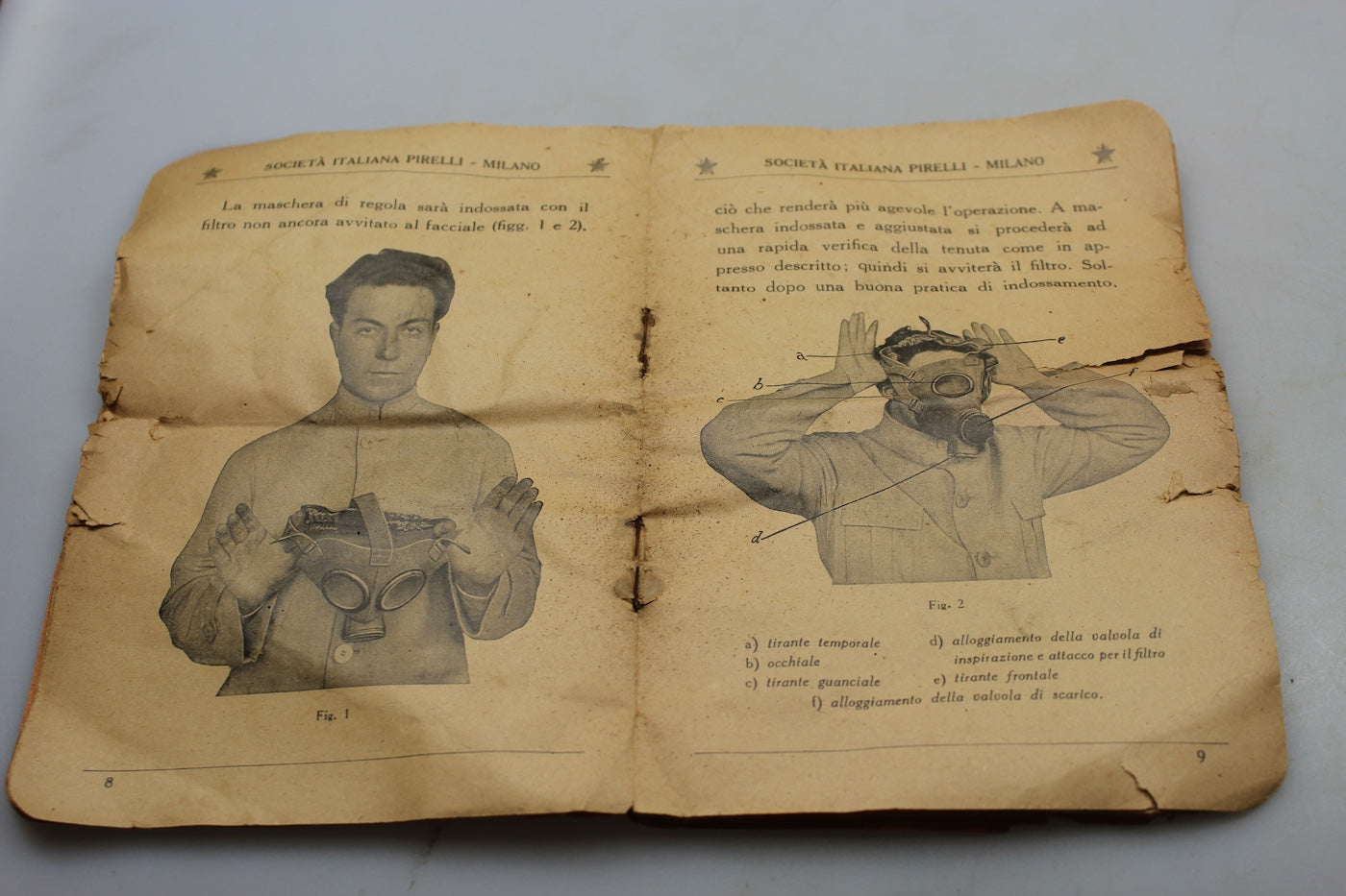 Manuale maschera antigas T.35