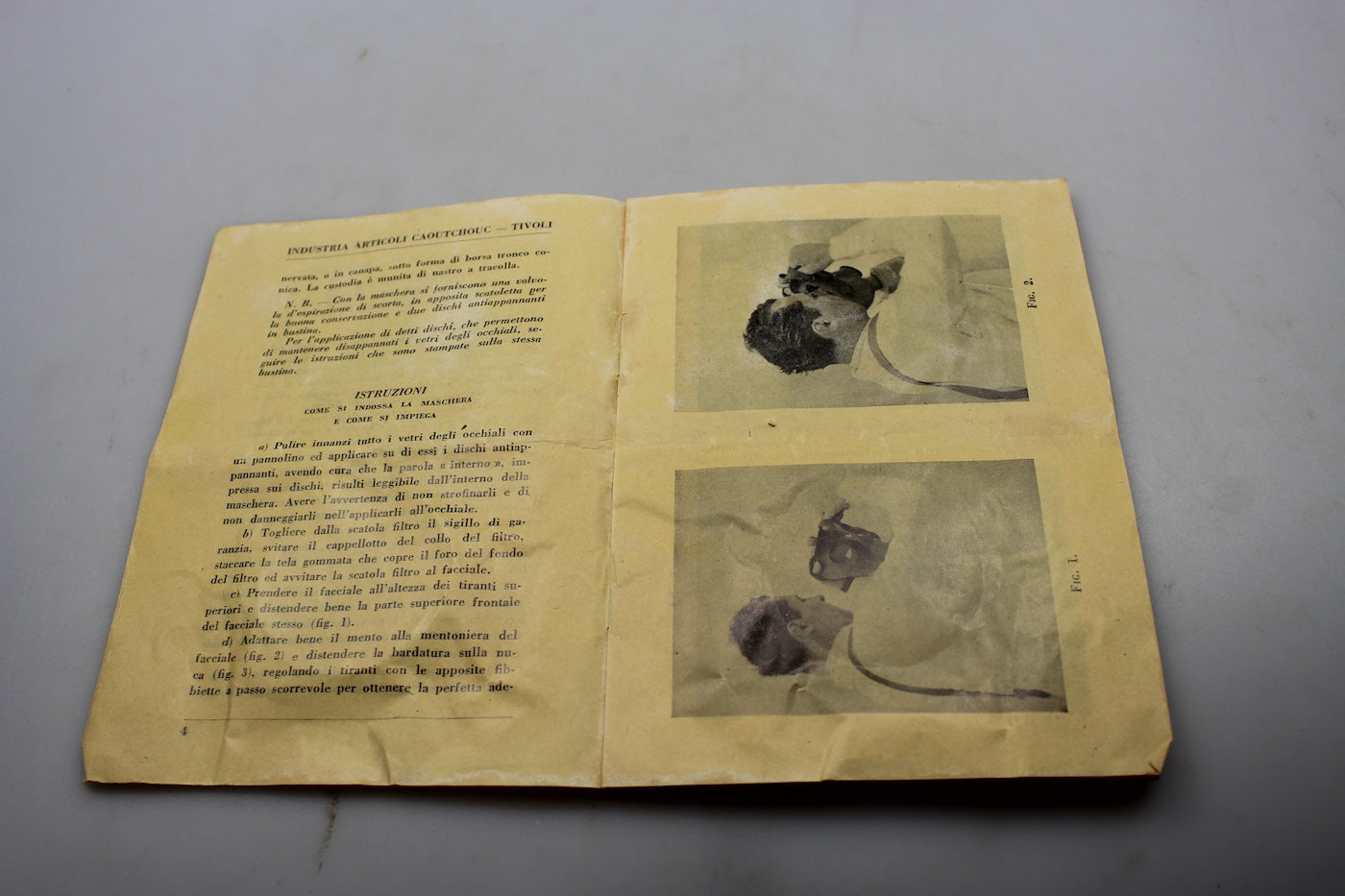 Manuale maschera antigas I.A.G. T.35