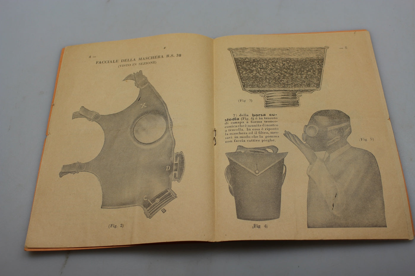 Manuale istruzioni Maschera antigas R.S.38