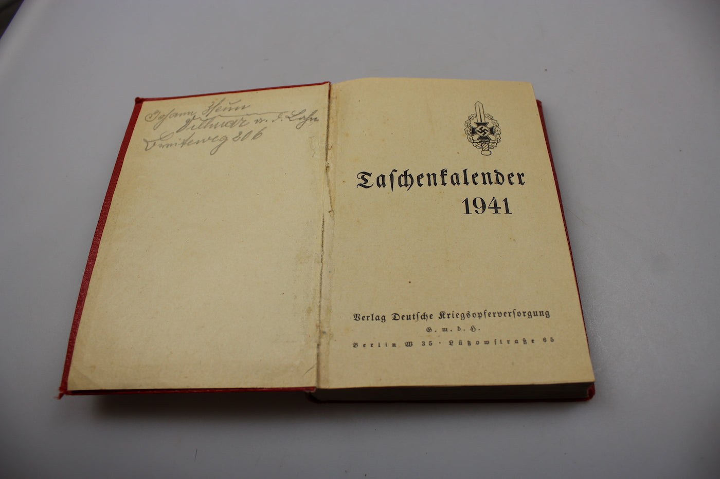 Taschenkalender NSKOV 1941