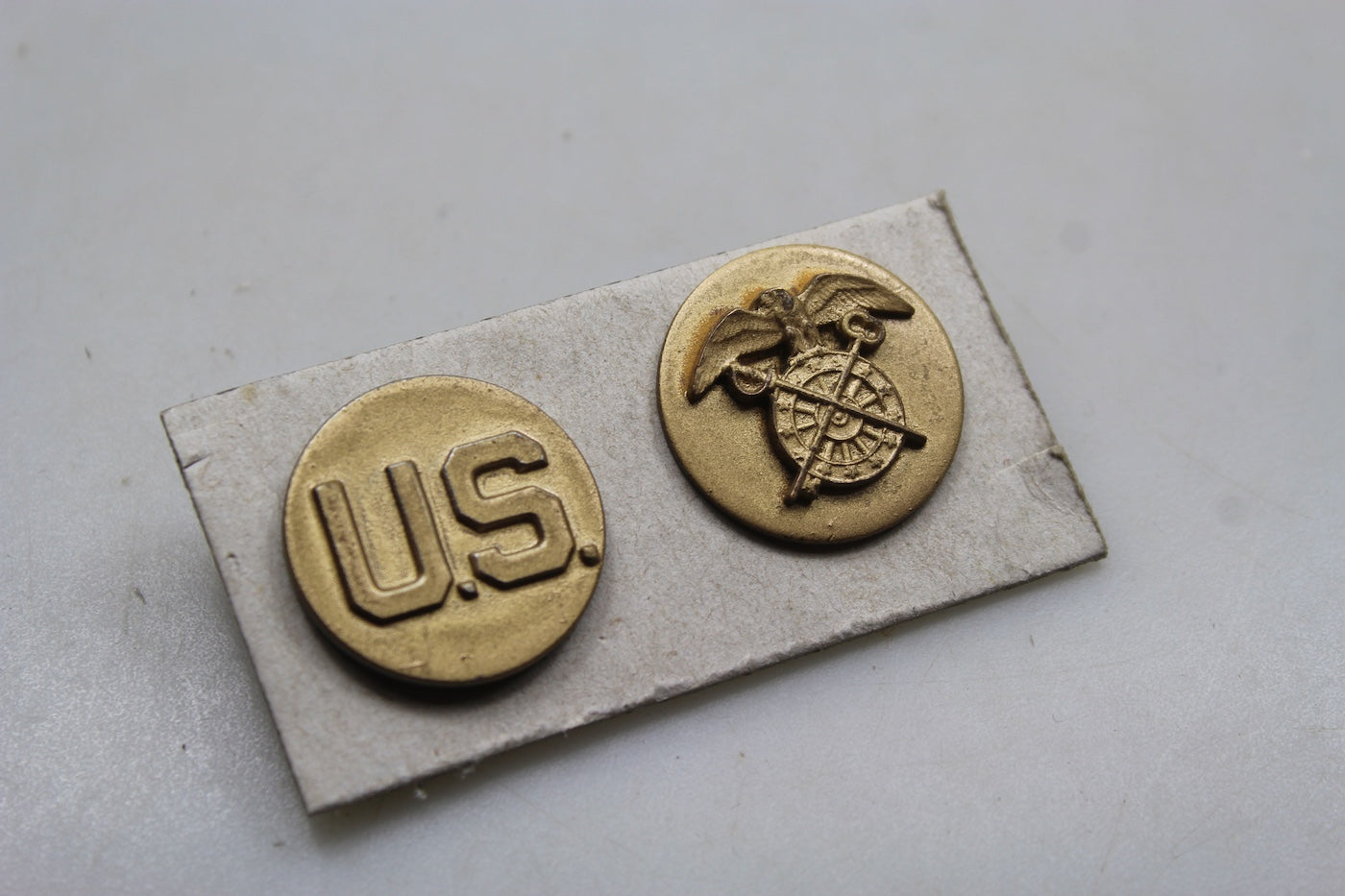 US Army W2 - Coppia collar disk Quartermaster