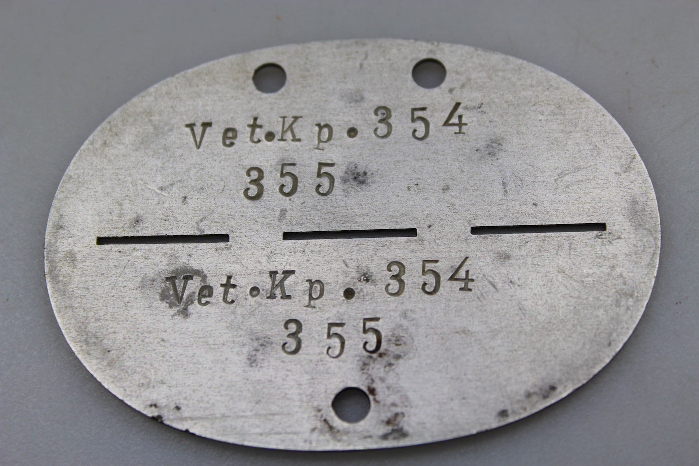 Vet.Kp.354 - Piastrino di riconoscimento
