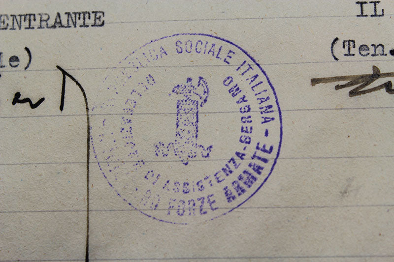 Documento RSI zona di Bergamo 1944