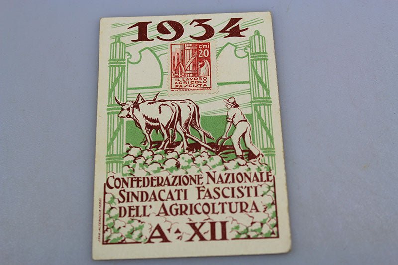 Tessera Confederazione Fascista Lavoratori Agricoltura XII°