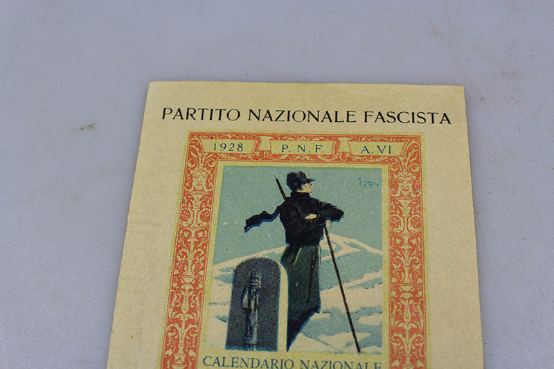 Volantino calendario PNF 1928
