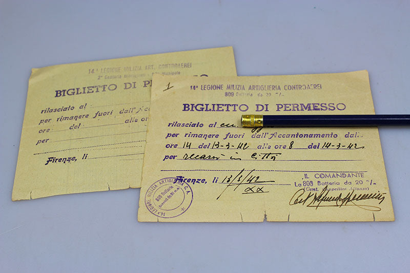 Documenti/permessi MVSN Firenze