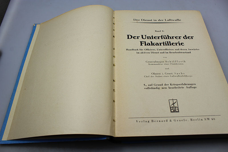 "Der Unterfuhrer der Flakartillerie" 1937 - Manuale