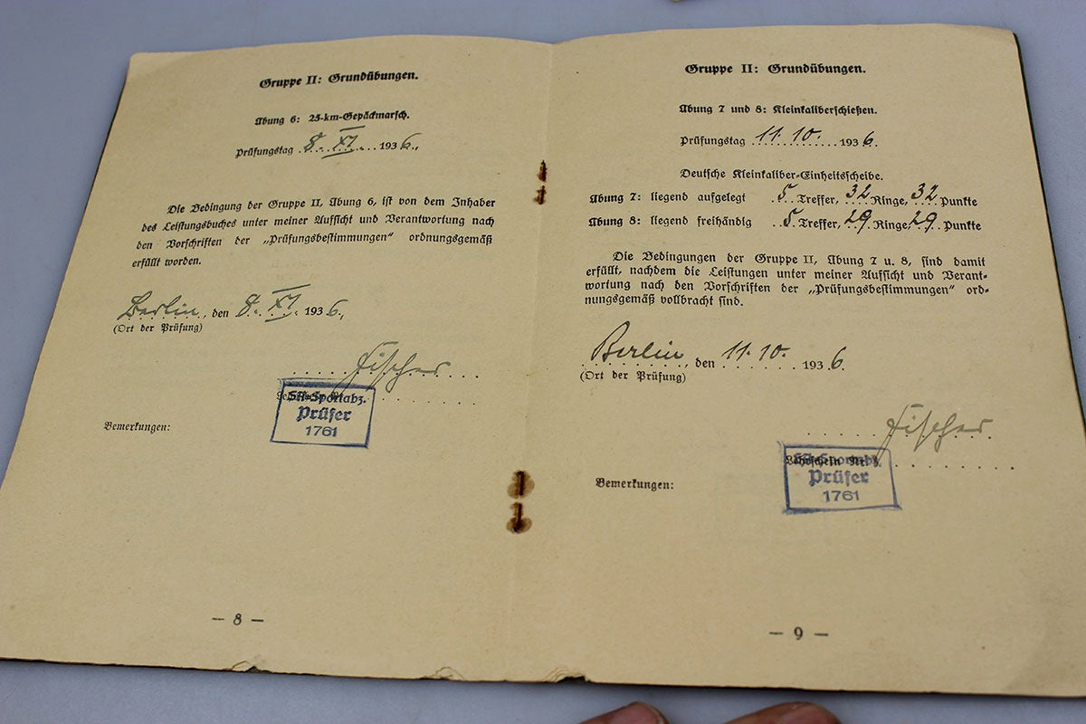Leistungbuch + tessera NSBO