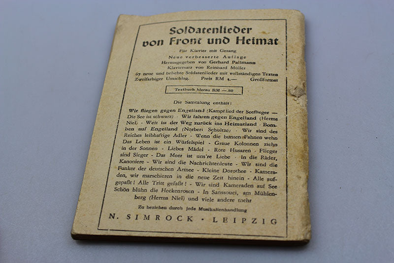 "Unsere Soldaten Lieder"  1942