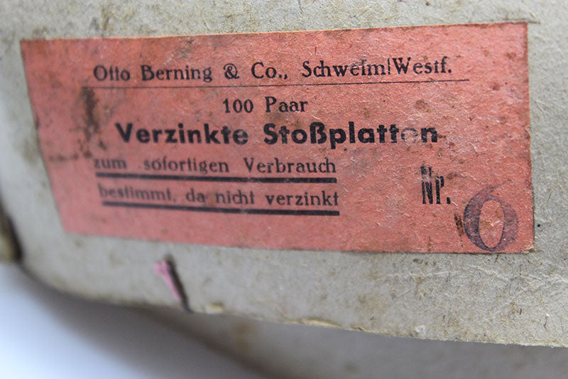 “Verzinkte Stossplatten N°6” coppie puntali calzature WW2