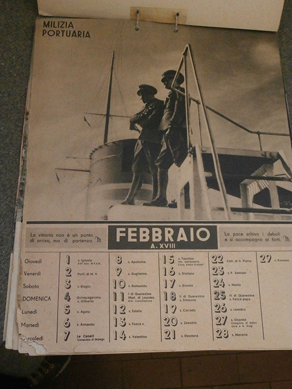 Calendario  MVSN  XVIII°