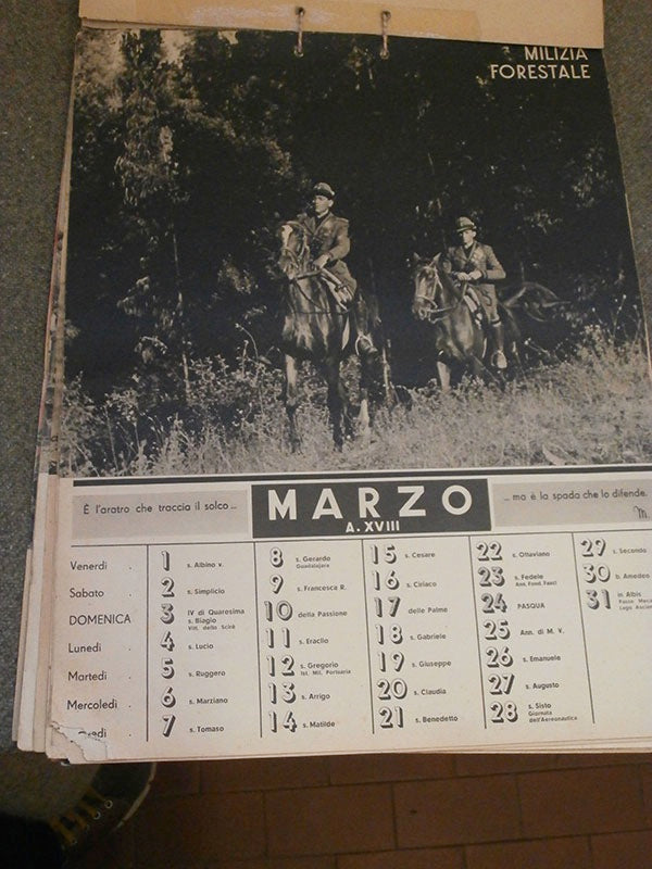 Calendario  MVSN  XVIII°