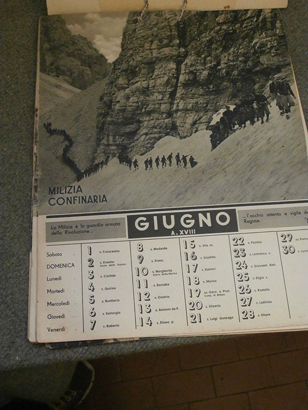 Calendario  MVSN  XVIII°